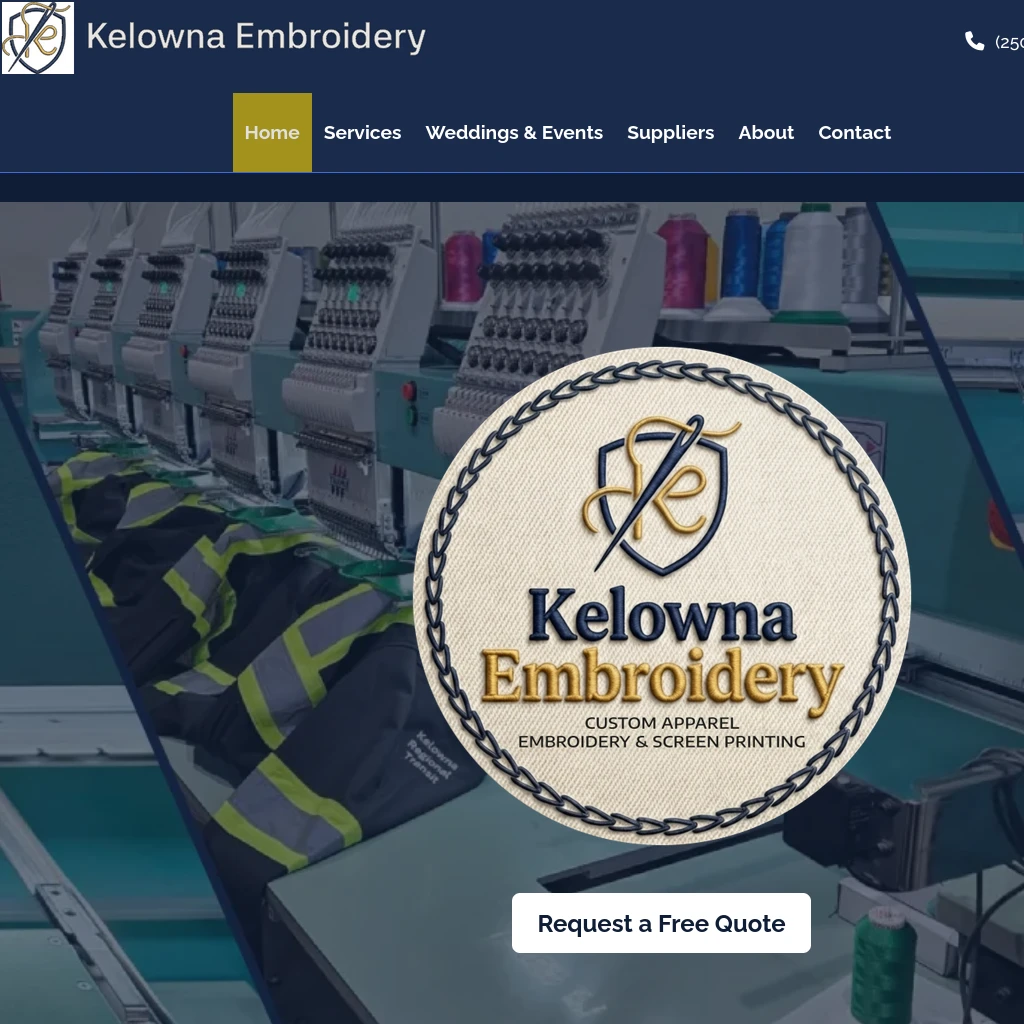 Kelowna Embroidery Website